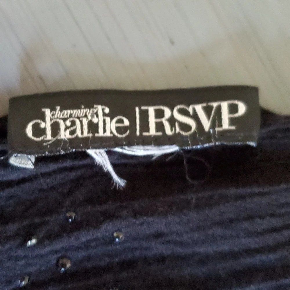 Charming Charlie |Black Gradient  Sparkling Elegant Neutral Scarf/Wrap Shawl XXL
